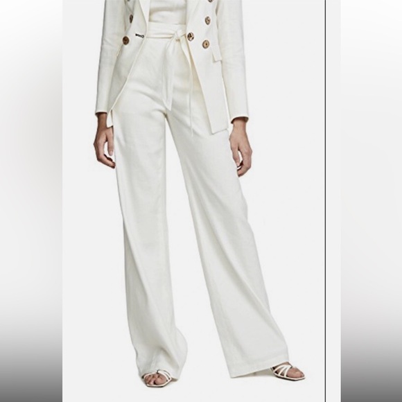NEW VERONICA BEARD Melika Belted Wide-Leg Pants
White Belted Wide Leg Trousers 6 - Picture 2 of 7